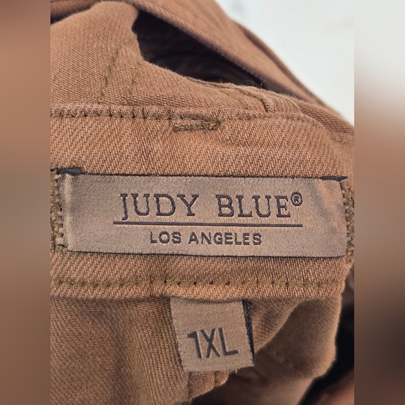 Judy Blue Brown Denim Overalls Shirts Size 1XL - Picture 5 of 7